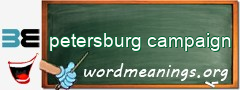 WordMeaning blackboard for petersburg campaign